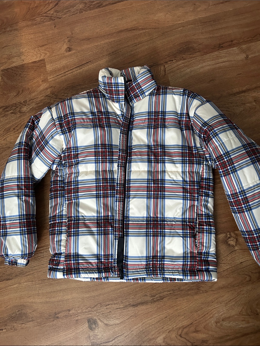 Free assembly Plaid Puffer Jacket - Casual Quilted Coat
